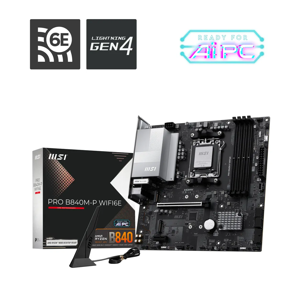 MSI PRO B840M-P WIFI6E micro ATX mātesplate Photo 5
