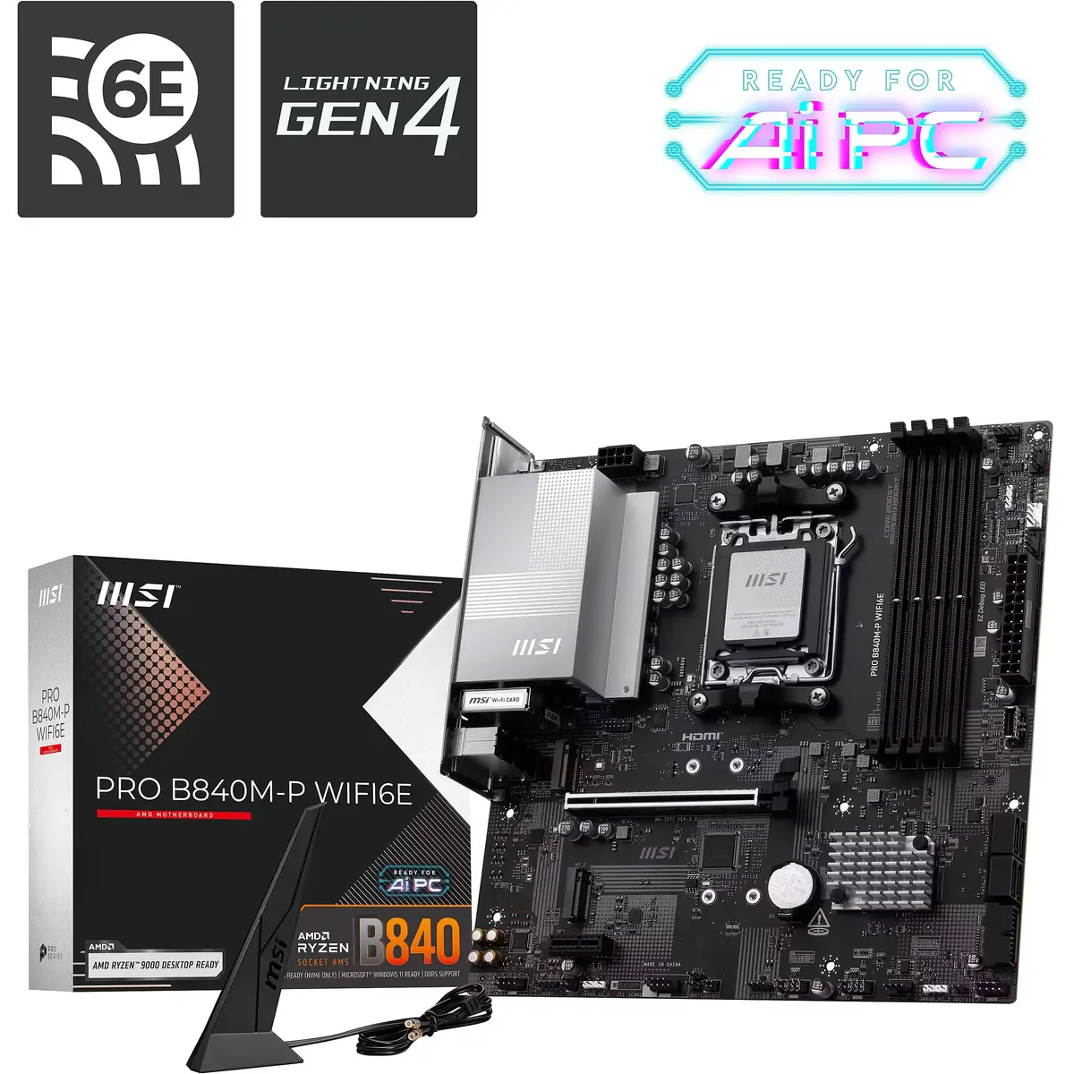 MSI PRO B840M-P WIFI6E Motherboard Photo 14