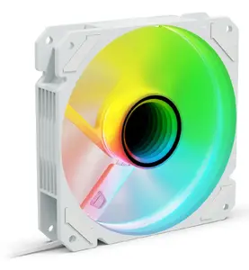 Case fan Sharkoon SHARK Mirror RGB PWM REVERSE 120 mm White, 500–1500 RPM, 99.52 m³/h, FDB