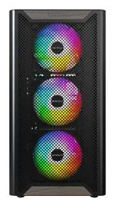 PC Case Montech XR Wood Midi Tower Black — Walnut wood, ATX/Micro-ATX/Mini-ITX, 3x120mm front fans, 2x3.5" + 2x2.5" bays