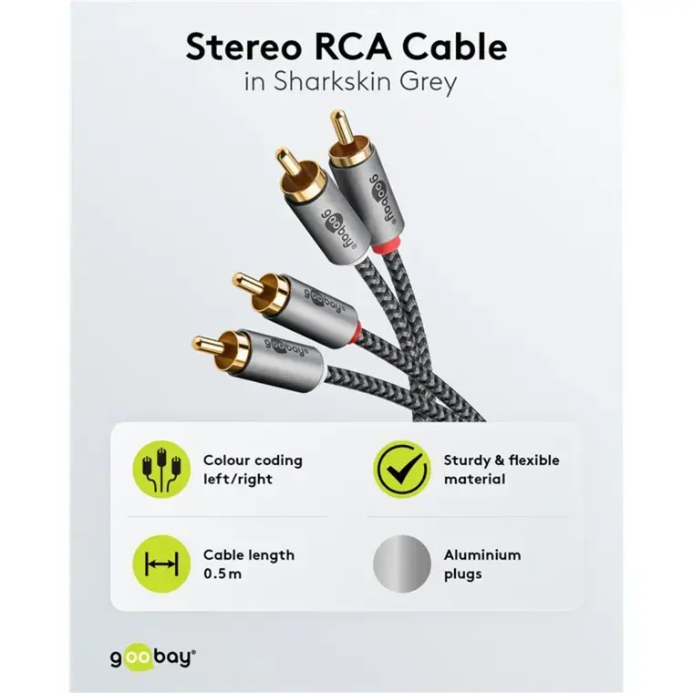 RCA кабель GOOBAY 65295 — стерео 5 м Photo 6