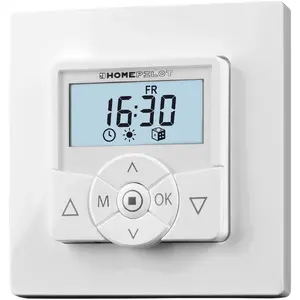 Timer switch HOMEPILOT 10501001 white — programmable control for roller shutter motors