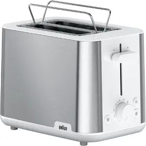 Toaster Braun Household PurShine HT 1510 WH stainless steel 900 W 2-slice