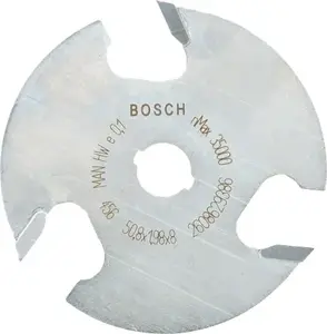Bosch 2 608 629 386 Expert for Wood Disk Groove Cutter Router Bit with 50.8 mm Diameter, 2 mm Working Length, and 8 mm Shank