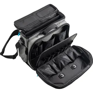 Tool Belt b&w international with modular tool pouches and storage bag, black