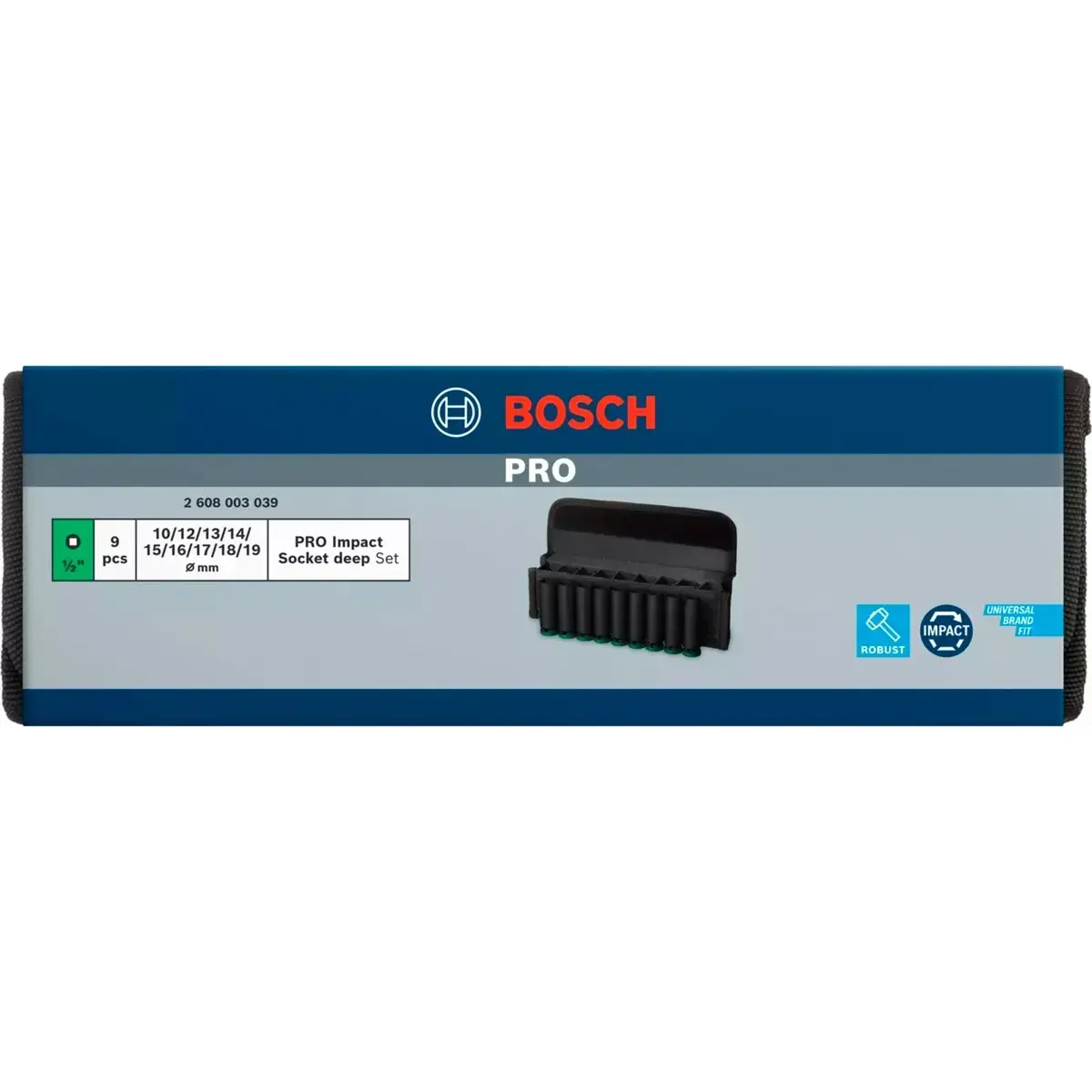 Bosch PRO 1/2" 9 предметов глубоких головок Photo 4