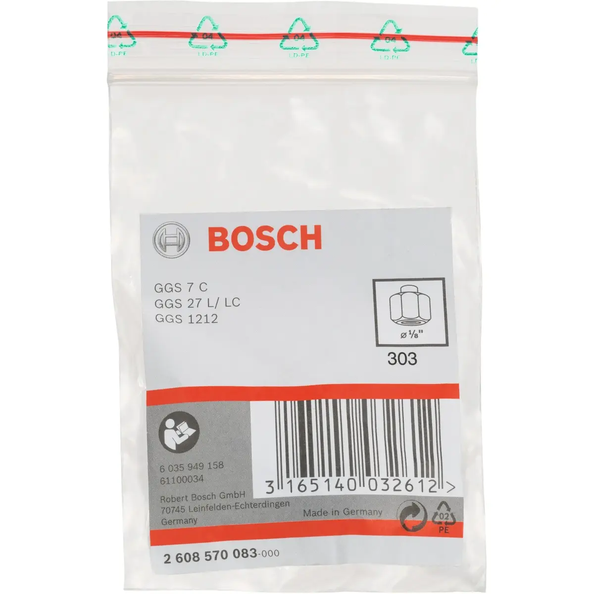 Collet Bosch 2608570083 1/8 inch Photo 2