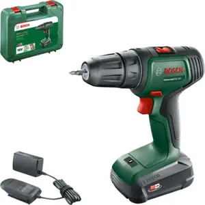 Bosch Powertools akumulatora urbjmašīna/vēršanas instruments UniversalDrill 18V (zaļš/ melns, Li-ion akumulators 2,5Ah, korpuss, POWER FOR ALL ALLIANCE)