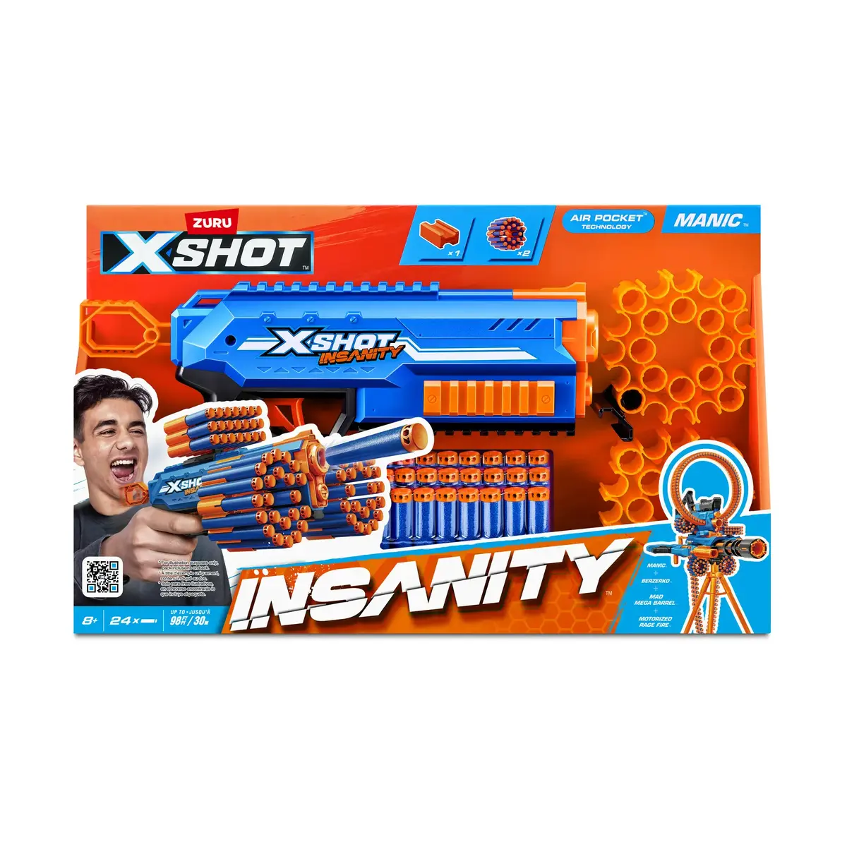 Rotaļu blasteris Zuru XSHOT Insanity Manic Photo 2