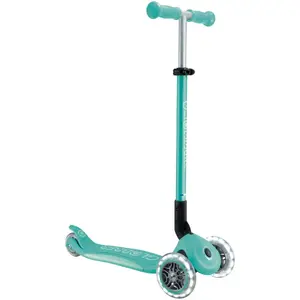 Foldable scooter GLOBBER Primo Foldable Plus Lights mint with adjustable handlebar and LED lights