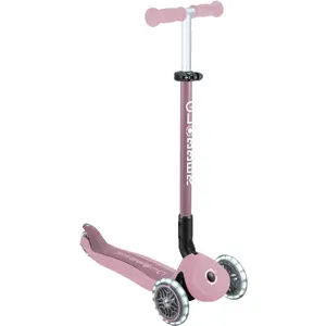 Kick scooter GLOBBER Go-Up Active Lights Eco berry — adjustable height, LED lights
