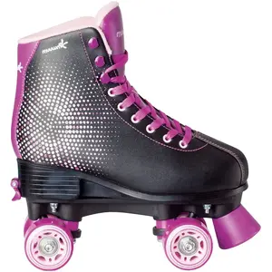 Roller skates Muuwmi Disco adjustable size 31–34 Purple/Black, quad skates with brake