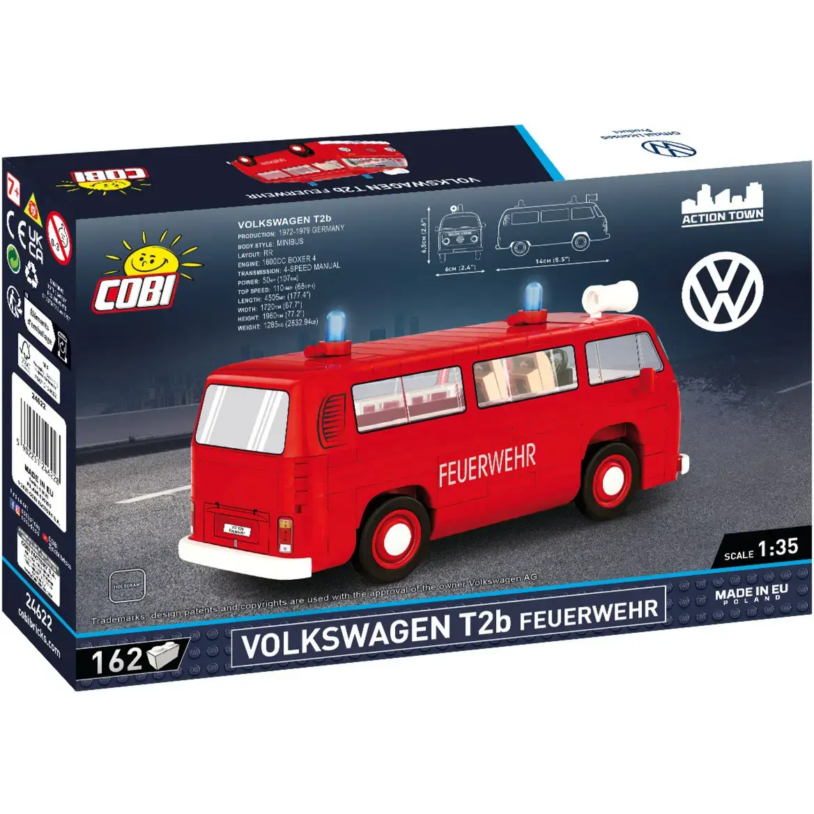 Cobi Volkswagen T2b Fire Engine 1:35 model Photo 4