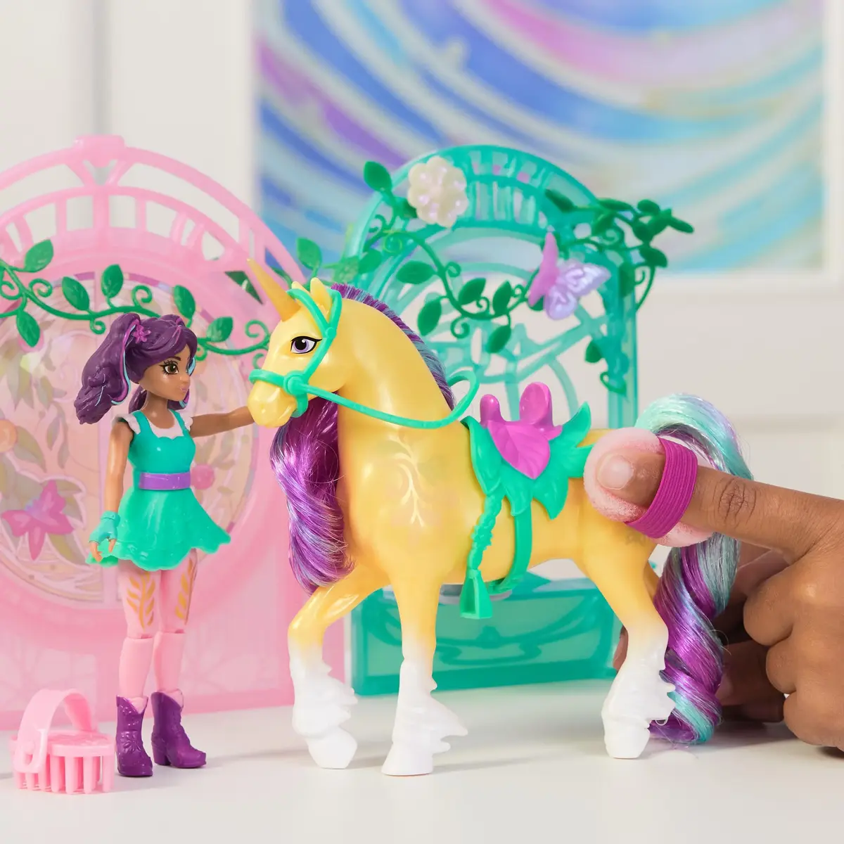 Action/Adventure Spinmaster Unicorn Academy Ava Doll Playset Photo 3