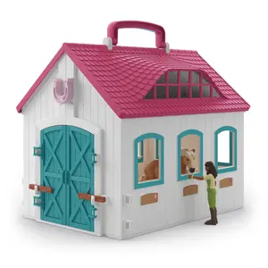 Schleich HORSE CLUB Open Stable Little Horseshoe Farm Toy with Horses Theme for Children Aged 5 to 12