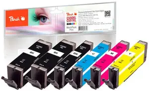 Ink cartridge multipack PEACH PI100-188 Compatible High (XL) Yield — Black 22 ml, Cyan/Magenta/Photo black/Yellow 11 ml (6 pcs)