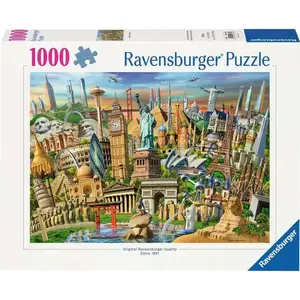 Пазл Ravensburger Sights Worldwide 1000 элементов – 1000 частей, мировые достопримечательности