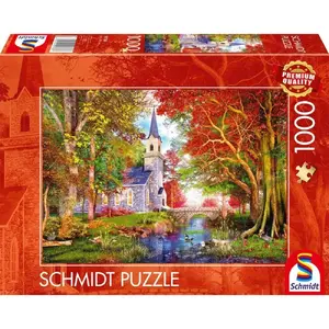 Пазл schmidt spiele Chapel in Autumn Magic, 1000 элементов, пейзажная иллюстрация