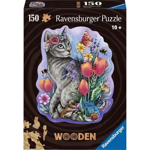 Пазл Ravensburger 12000757 — деревянный, 150 деталей, «Весенний кот»