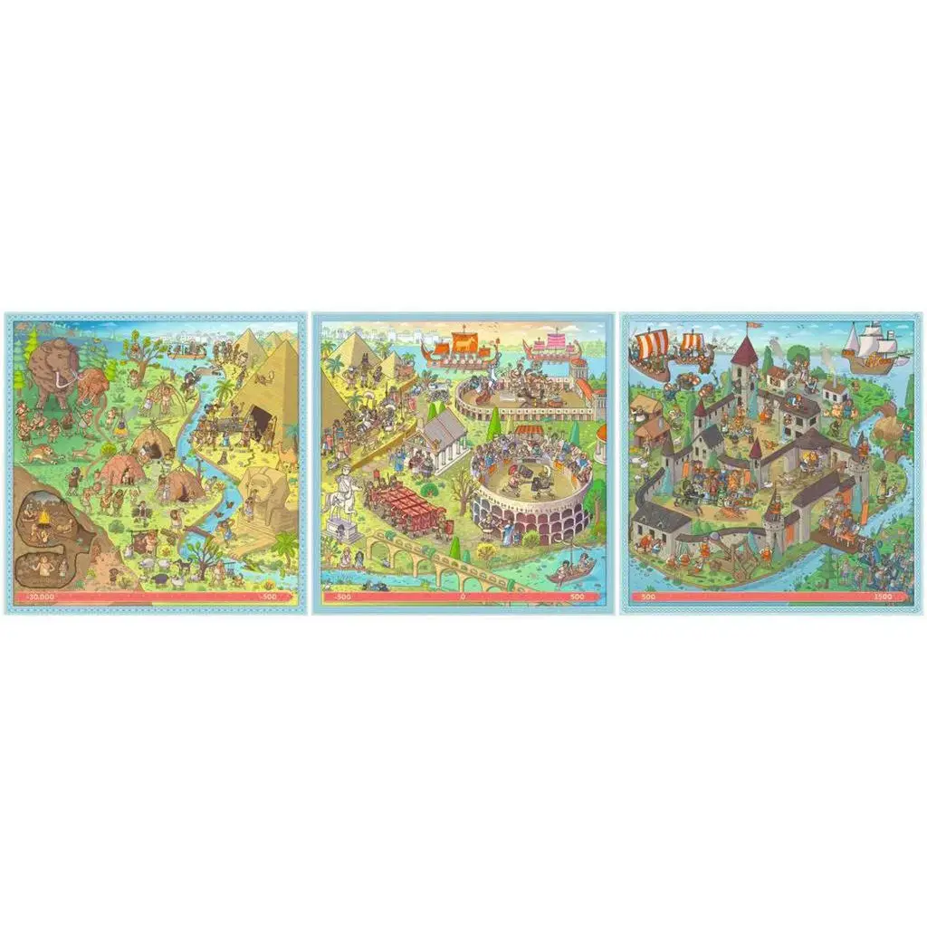 Ravensburger Puzzle UP! History — 3 puzzles (100/121/144 pcs) Photo 2