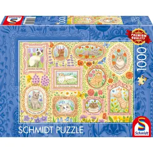Jigsaw Puzzle schmidt spiele Noble Cats in Blossom, 1000 pieces, model 59792