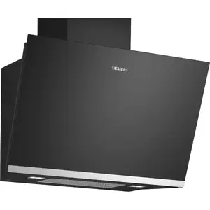 Wall-mounted cooker hood Siemens iQ500 LC81KAN60 — 432 m³/h, stainless steel/black, 150 mm exhaust