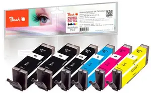PEACH Multi Pack Plus savietojami tintes kasetnes Canon PGI-570XL (2 gab.) un CLI-571XL — krāsu tinte 11 ml katrā, 6 gab.