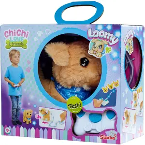 Мягкая игрушка Simba ChiChi LOVE Loomy Золотистый ретривер, 20 см, бежево-розовая