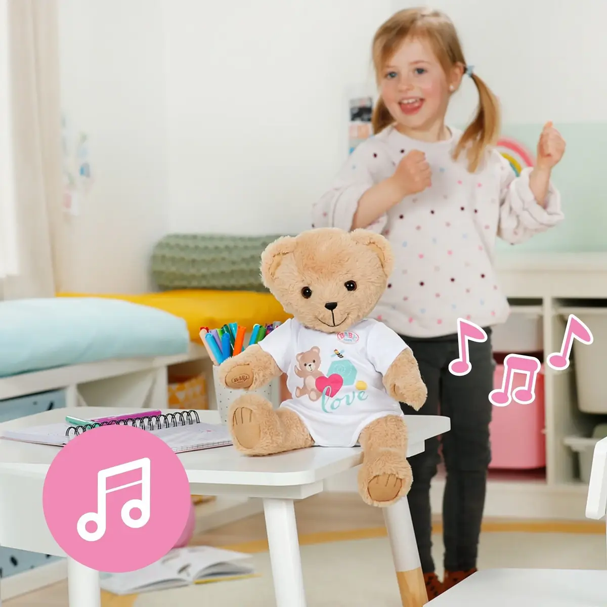 zapf creation BABY born Singing Teddy 837962 plīša rotaļlieta Photo 2