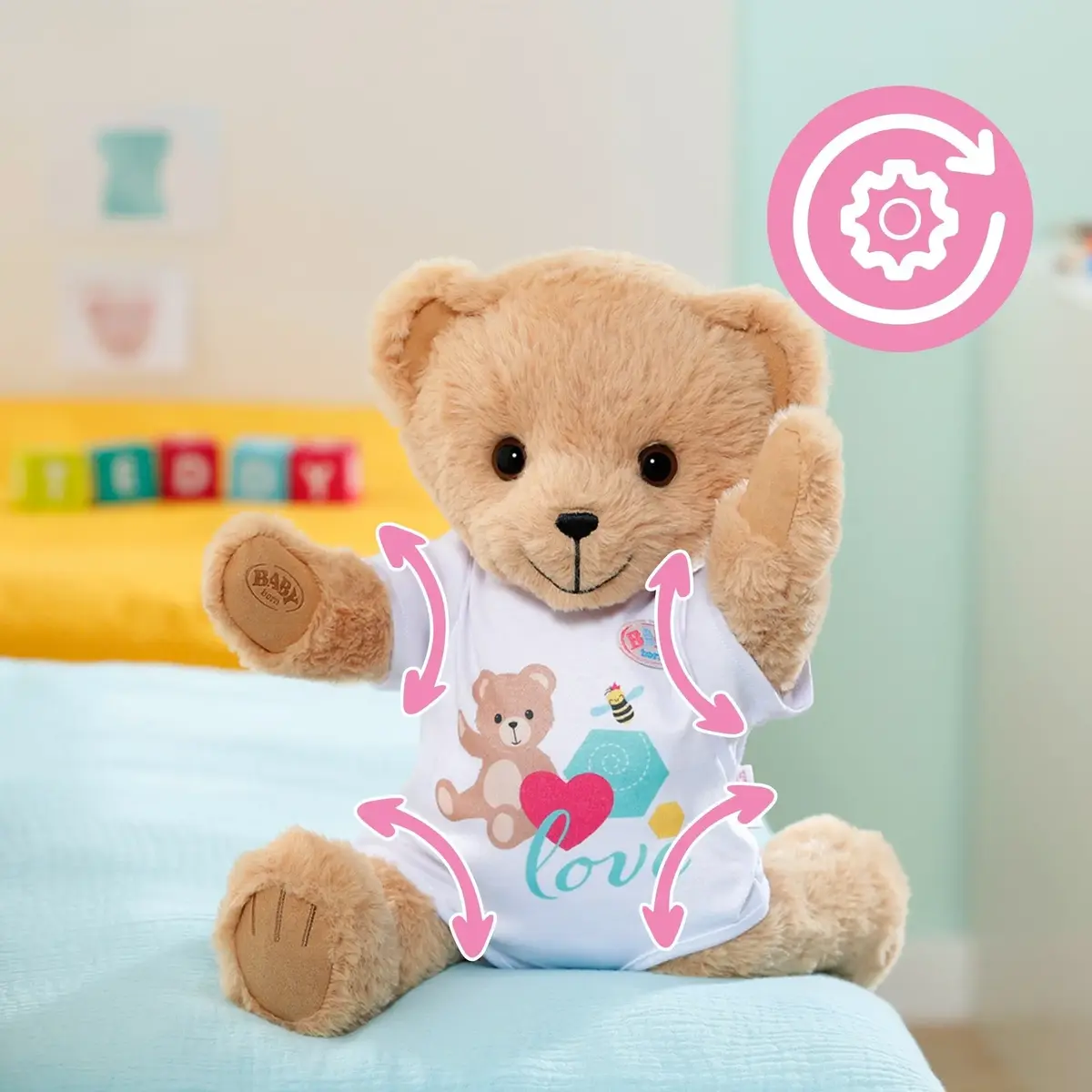zapf creation BABY born Singing Teddy 837962 plīša rotaļlieta Photo 5