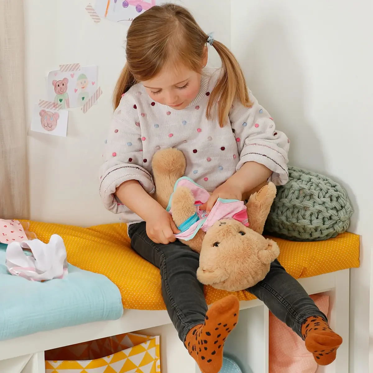 zapf creation BABY born Singing Teddy 837962 plīša rotaļlieta Photo 6