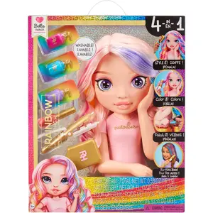 Игровая голова для причёсок MGA Entertainment Rainbow High 120889-EUC — макияж и укладка волос