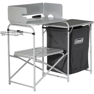 Кемпинговый стол COLEMAN 2199743 с серым текстильным шкафчиком