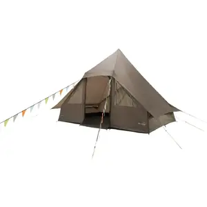 Tent easy camp Orsa Cabin 2025 brown for 8 people – cabin-style family tent, brown