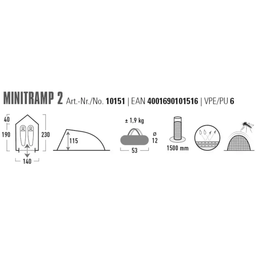 Tent High Peak Minitramp 2 Photo 4