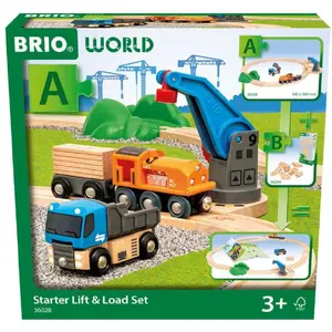 Ravensburger Freight Train Set World Starter Set with Crane A – Mechanical toy starter set