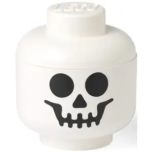 Storage box Room Copenhagen LEGO Storage Head Skeleton Mini White Black – decorative toy storage head