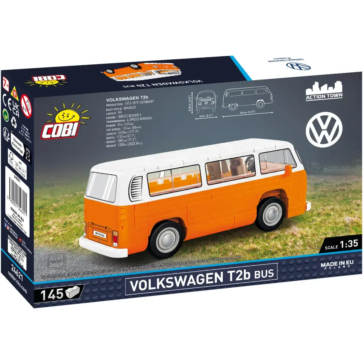 Cobi Volkswagen T2b Bus modelis 1:35 Photo 4