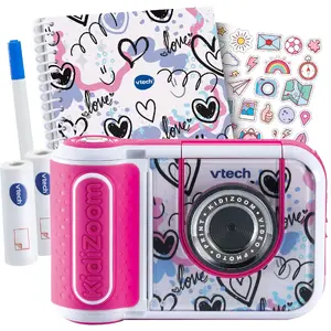VTech KidiZoom Print Cam Scrapbook Bundle, rozā digitālais fotoaparāts