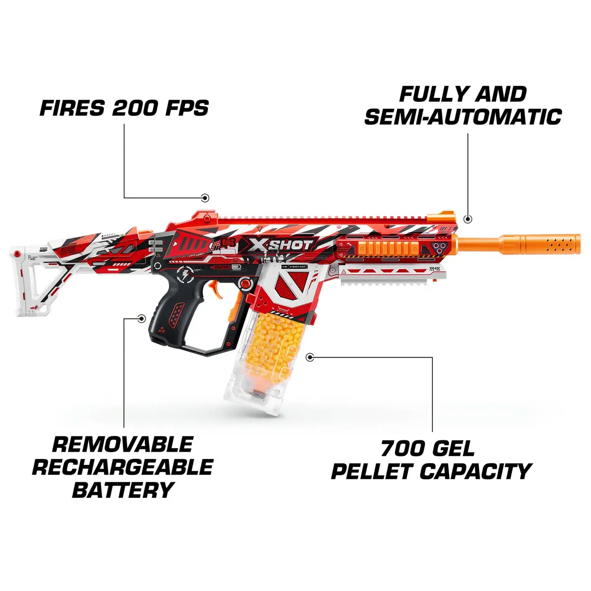 Toy blaster ZURU XSHOT Hyper Gel HPG-700 Photo 7