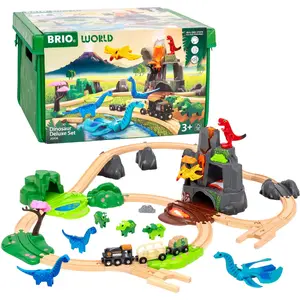 Железная дорога Ravensburger Dinosaur Deluxe Set BRIO World 63610400 с интерактивными элементами