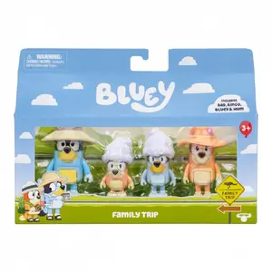 Фигурки TMTOYS Bluey «Семейная поездка» — набор из 4 персонажей, BLU17654