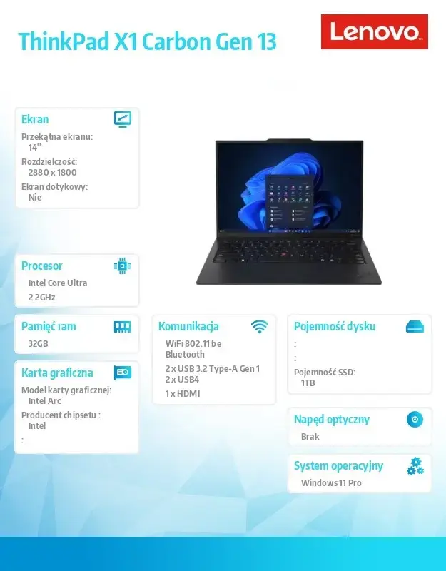 Ноутбук Lenovo Thinkpad X1 Carbon G13 Photo 18