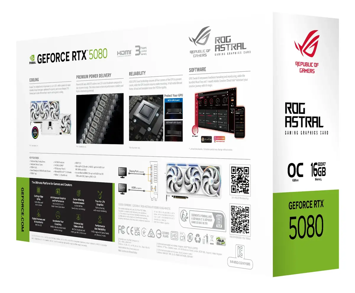 Видеокарта ASUS ROG Astral RTX5080-O16G-WHITE Photo 14