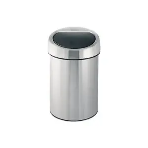 Touch Bin BRABANTIA 3 L matēta tērauda ar aizsardzību pret pirkstu nospiedumiem, modelis 37 86 45