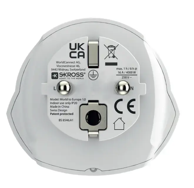 Travel adapter SKROSS Model 1.500211C-E Photo 4