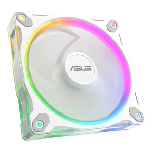 120 mm PC case fan ASUS Prime MR120 ARGB Reverse White — 1600 RPM, 58 CFM, PWM, sleeve bearing