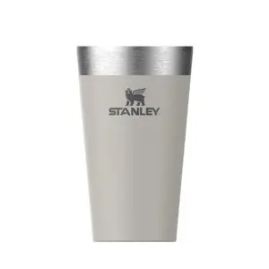 STANLEY Stacking Tumbler 0.47 L light grey – double-wall stainless steel, spill-resistant lid