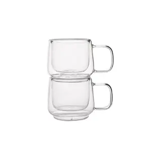 Espresso cups La Cafetiere GB40LCDWESP2PC borosilicate glass double-walled 100 ml set of 2