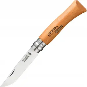 Nazis Opinel Nr.7 ar oglekļa tērauda asmeni un ozola/baka rokturi, MPN 1082